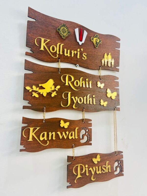 80e494ca-990b-4d2a-86d0-8fd6a346df8c-pichi lord venkateswara themed name board - Bubbly Decors