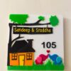 DOYO2311-pichi Name Board Elephants themed - Bubbly Decors
