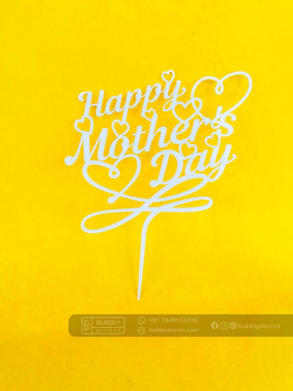 FullSizeRender_122 Mothers day cake topper white - Bubbly Decors