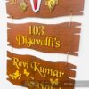 FullSizeRender_82 Name board wood 3 steps Venkateswara theme - Bubbly Decors