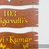 FullSizeRender_86 Name board wood 3 steps Venkateswara theme - Bubbly Decors