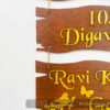 FullSizeRender_87 Name board wood 3 steps Venkateswara theme - Bubbly Decors
