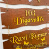 FullSizeRender_88 Name board wood 3 steps Venkateswara theme - Bubbly Decors