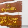 FullSizeRender_92 Name board wood 3 steps Venkateswara theme - Bubbly Decors