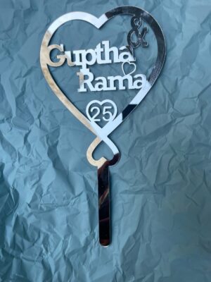 IMG_0249-pichi cake topper couple double heart silver - Bubbly Decors