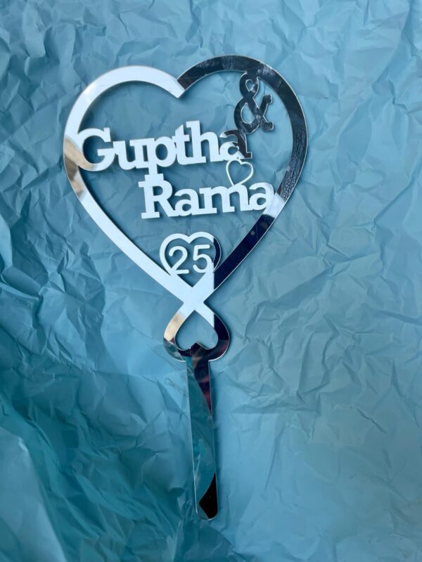 IMG_0252-pichi cake topper couple double heart silver - Bubbly Decors