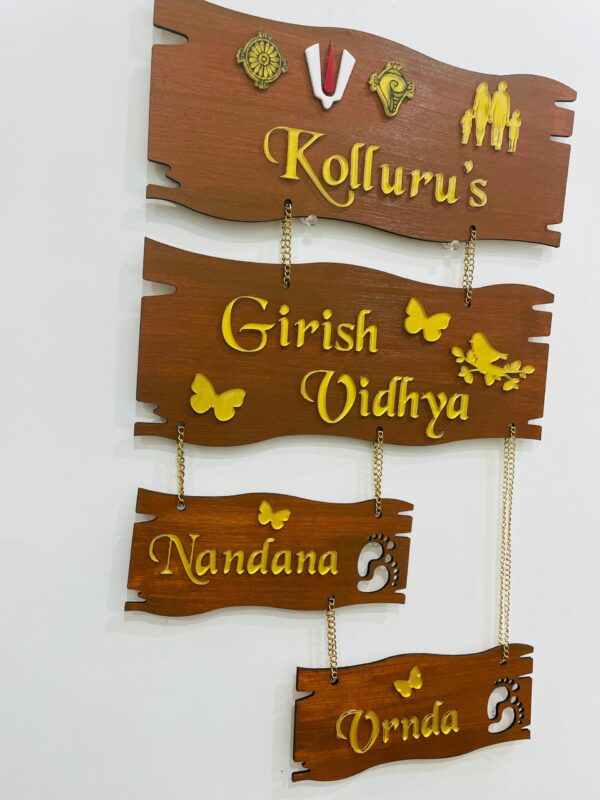 IMG_1477-pichi lord venkateswara themed name board - Bubbly Decors