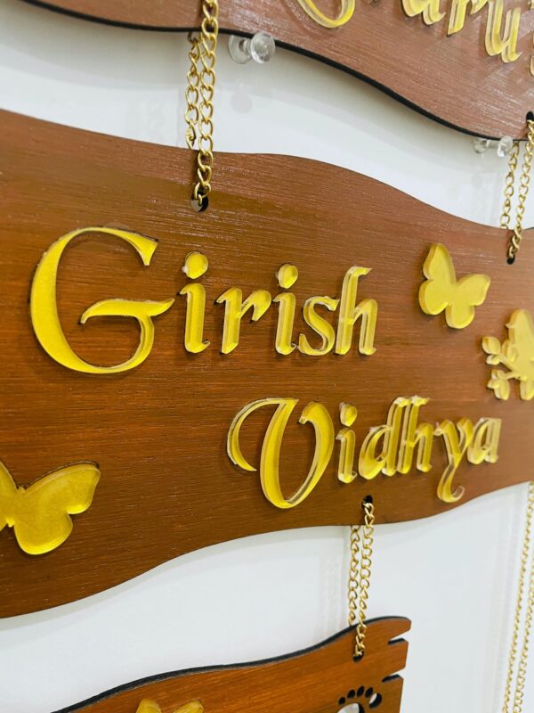 IMG_1479-pichi lord venkateswara themed name board - Bubbly Decors