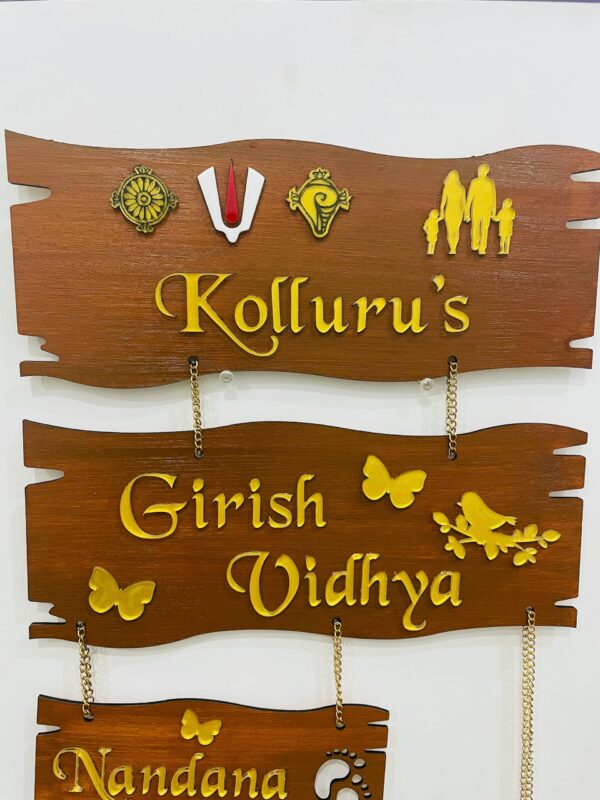 IMG_1482-pichi lord venkateswara themed name board - Bubbly Decors