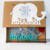 IMG_16042 Baby details frame elephant theme - Bubbly Decors