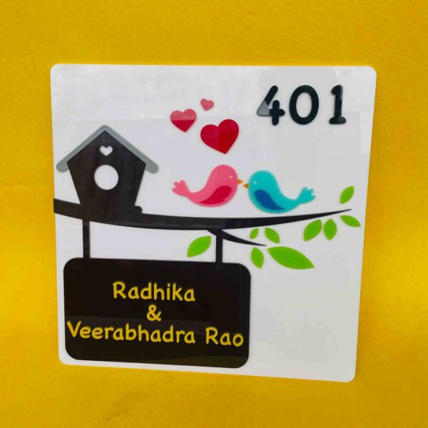 IMG_1774 Name board Birds themed - Bubbly Decors