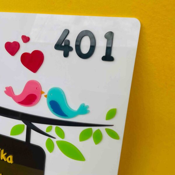 IMG_1782 Name board Birds themed - Bubbly Decors