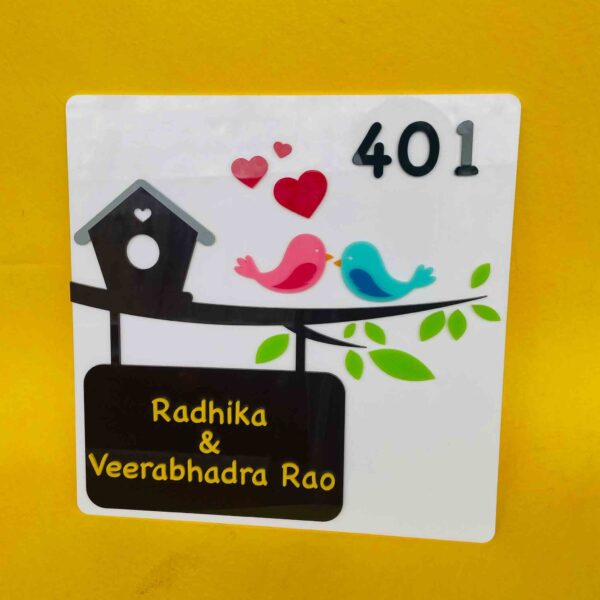IMG_1784 Name board Birds themed - Bubbly Decors