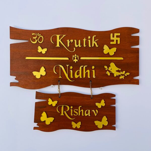 IMG_1874-pichi Wooden name board 2 step - Bubbly Decors