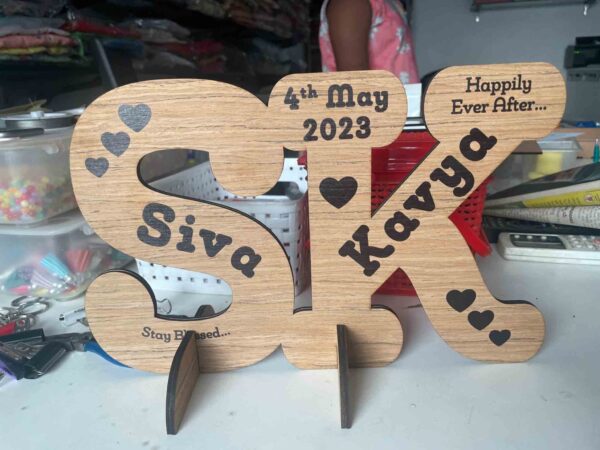 IMG_2362 Wooden logo for couples - Bubbly Decors