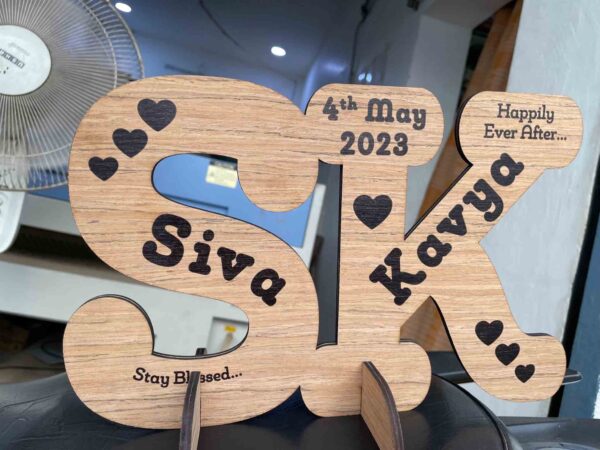 IMG_2365 Wooden logo for couples - Bubbly Decors