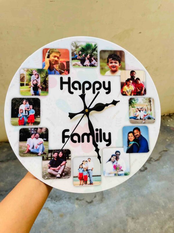 IMG_2367 Wall clock with photos and message - Bubbly Decors
