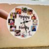 IMG_2368 Wall clock with photos and message - Bubbly Decors