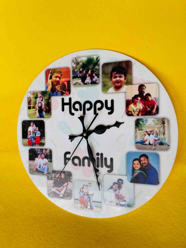 IMG_2369 Wall clock with photos and message - Bubbly Decors