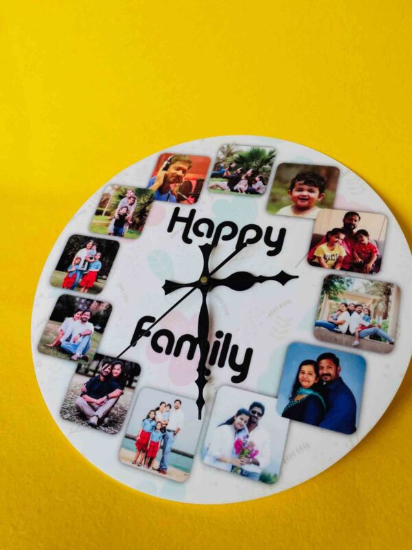 IMG_2375 Wall clock with photos and message - Bubbly Decors