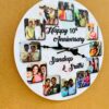 IMG_2841-pichi Wall clock with photos and message - Bubbly Decors