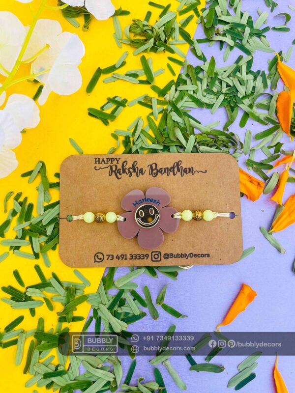 IMG_3106_1 Flower Smiley Rakhi - Bubbly Decors