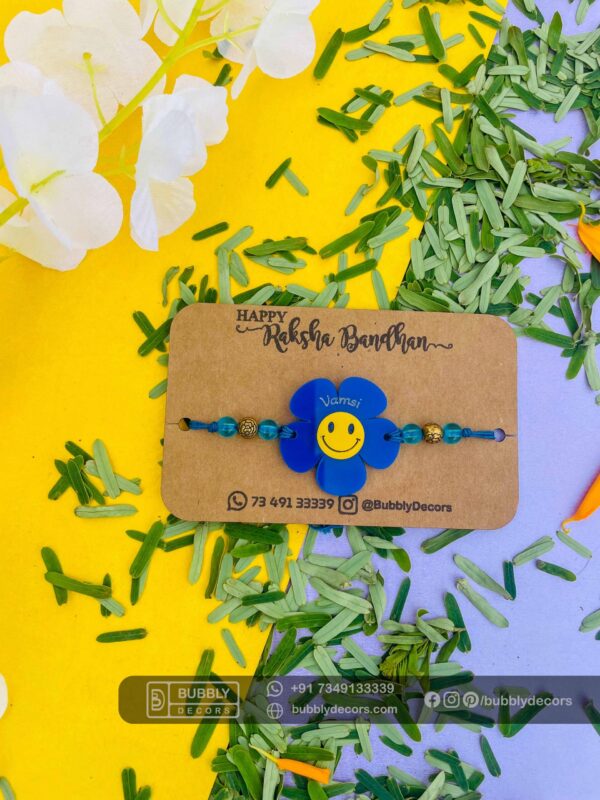 IMG_3108_1 Flower Smiley Rakhi - Bubbly Decors