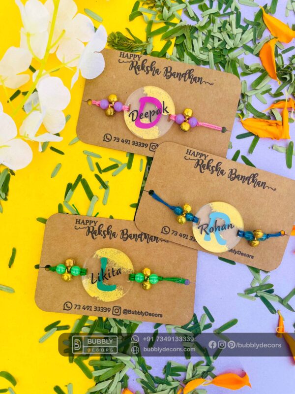 Rakhi combo Name Board for Brother - Bubbly Decors