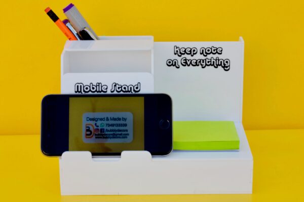 IMG_3136 Desk organizer with Mobile stand - Bubbly Decors
