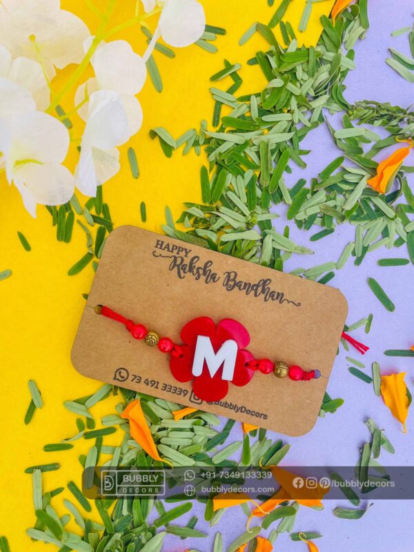 IMG_3154_1 Alphabet flower rakhi - Bubbly Decors