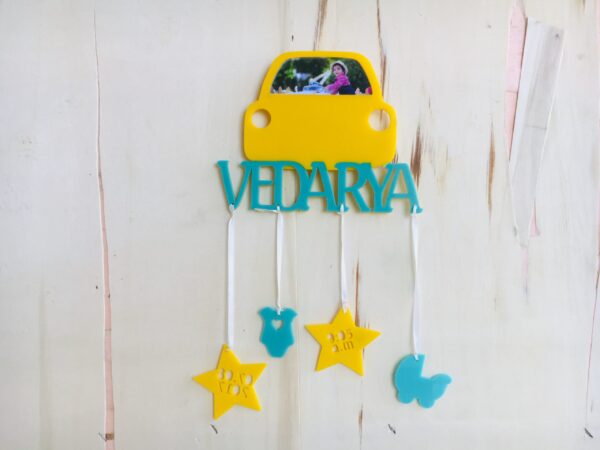 IMG_3167-pichi Baby Car Frame With Birth Details - Bubbly Decors
