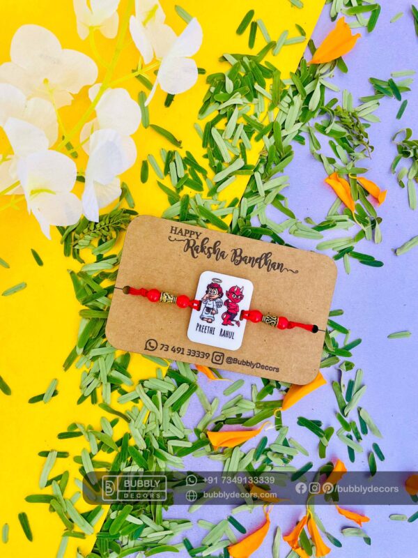 IMG_3187_1 Bro Sis printed Rakhi - Bubbly Decors