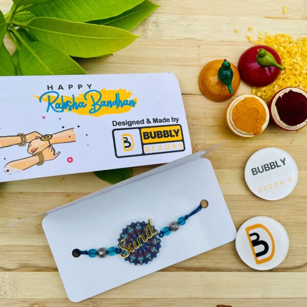 Mandala print Rakhi - Bubbly Decors