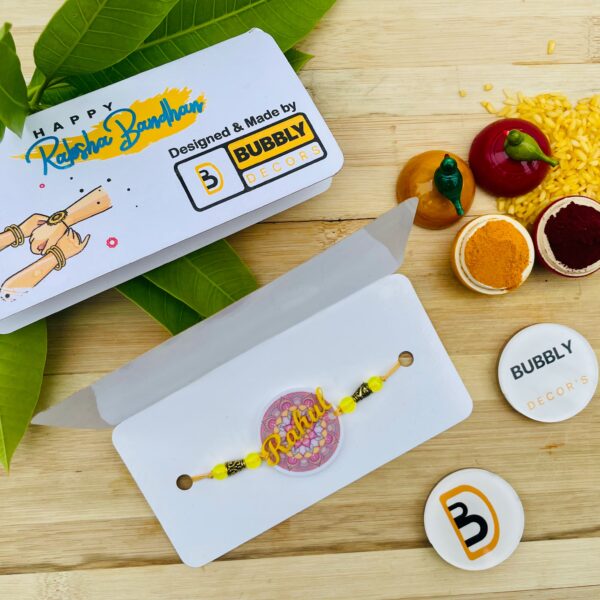 Mandala print Rakhi - Bubbly Decors