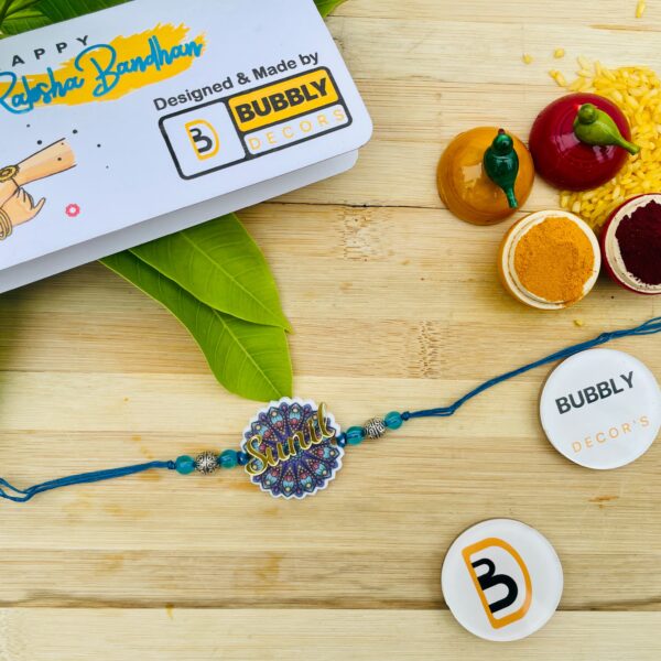 Mandala print Rakhi - Bubbly Decors