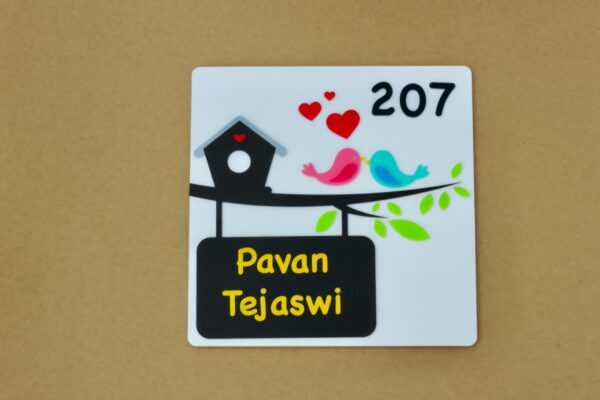 IMG_3488-pichi Name board Birds themed - Bubbly Decors