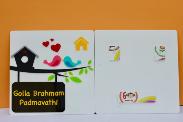 IMG_3545-pichi Name board Birds themed - Bubbly Decors