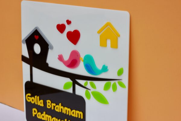 IMG_3559-pichi Name board Birds themed - Bubbly Decors