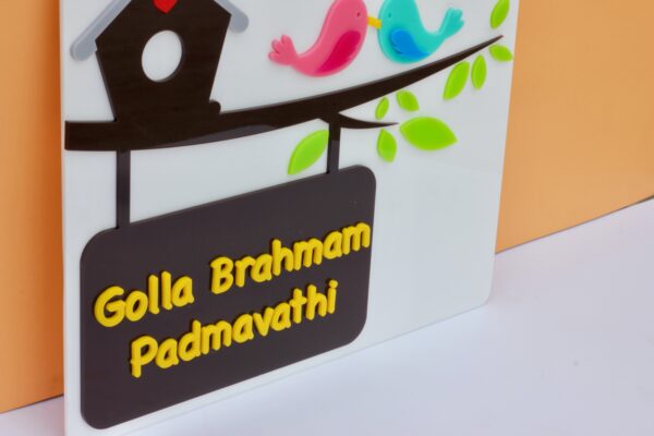 IMG_3567-pichi Name board Birds themed - Bubbly Decors