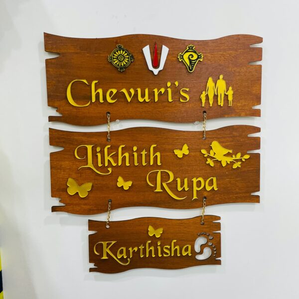 IMG_4179-pichi lord venkateswara themed name board - Bubbly Decors