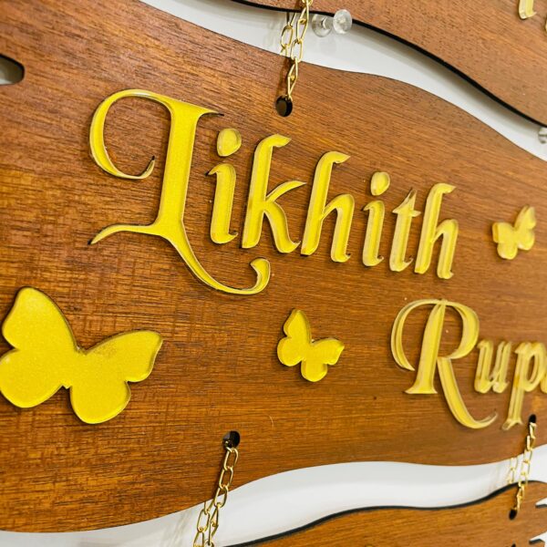 IMG_4182-pichi lord venkateswara themed name board - Bubbly Decors