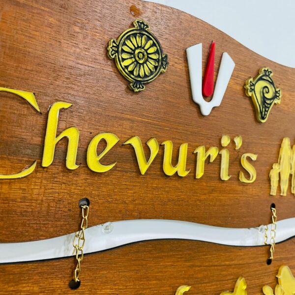 IMG_4183-pichi lord venkateswara themed name board - Bubbly Decors