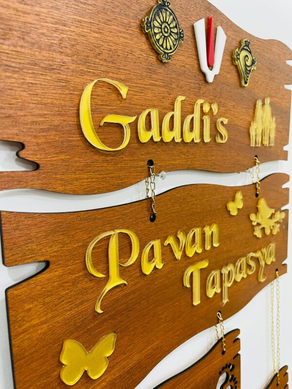 IMG_4188-pichi lord venkateswara themed name board - Bubbly Decors