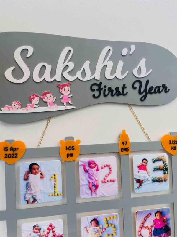 IMG_4534 Baby 12 months frame - Bubbly Decors
