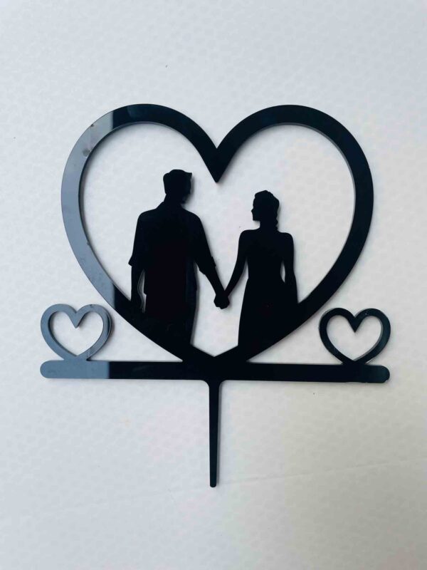 IMG_4612 Cake topper hearts couple - Bubbly Decors