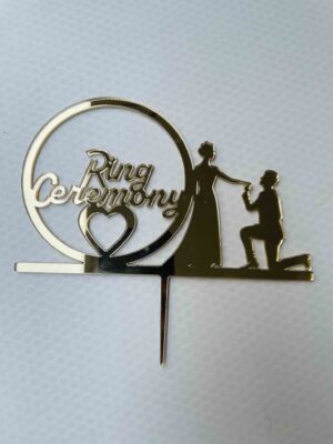 IMG_4613 Cake topper Ring ceremony gold colour - Bubbly Decors