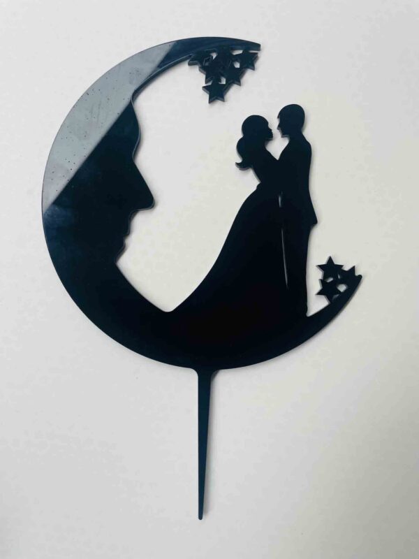 IMG_4708 Half moon couple cake topper - Bubbly Decors