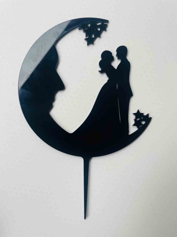 IMG_4709 Half moon couple cake topper - Bubbly Decors
