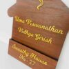 Home shape shelf name board - Bubbly Decors