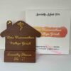 Home shape shelf name board - Bubbly Decors